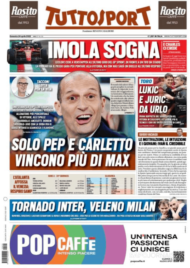 Tuttosport (24 abr 2022) – Jornais e Revistas