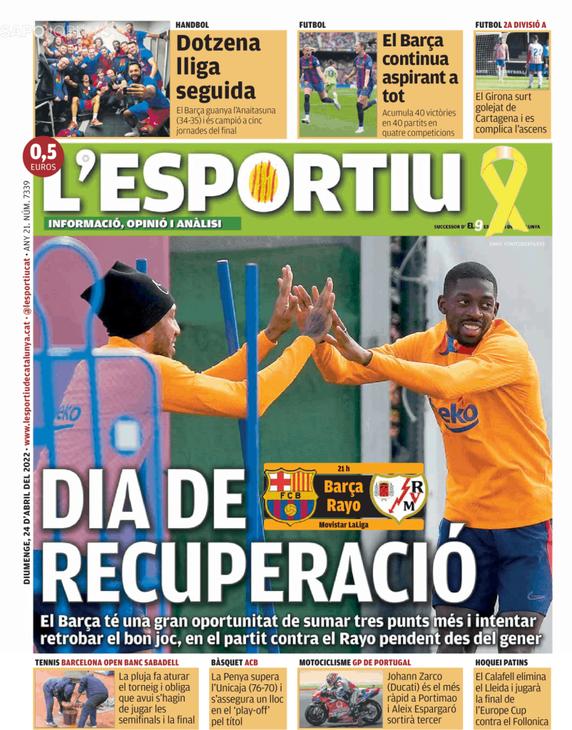 L'esportiu (24 abr 2022) – Jornais e Revistas