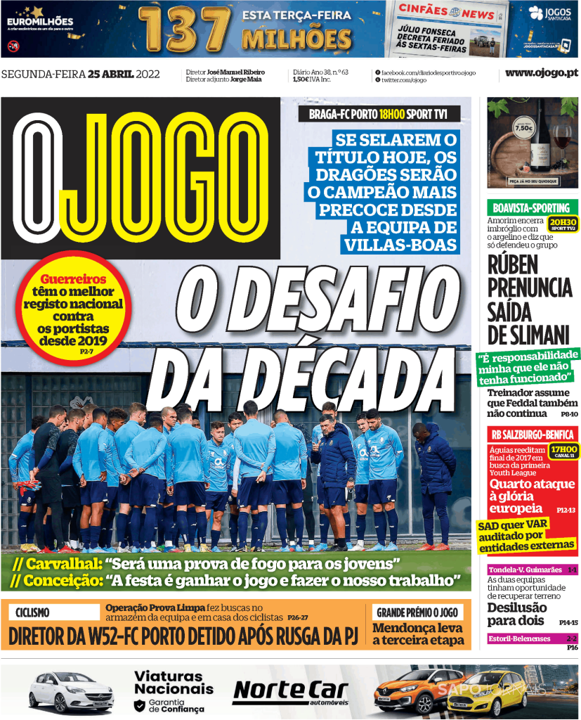 O Jogo (25 abr 2022) – Jornais e Revistas