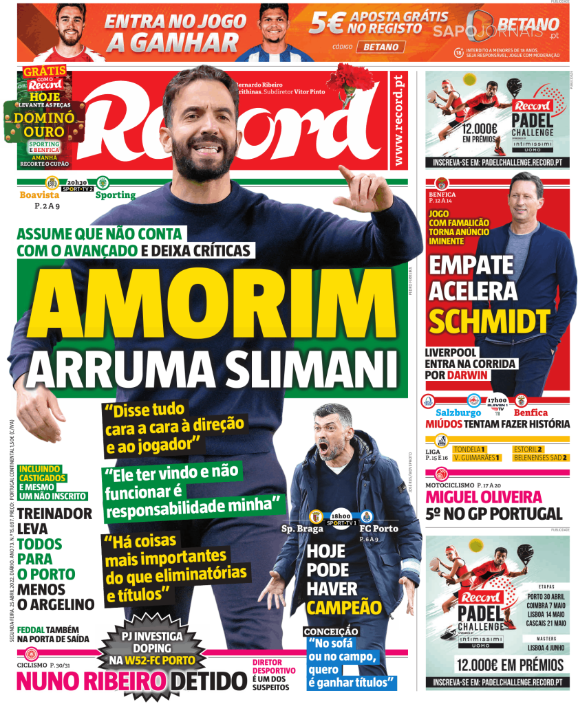 Record (25 abr 2022) – Jornais e Revistas