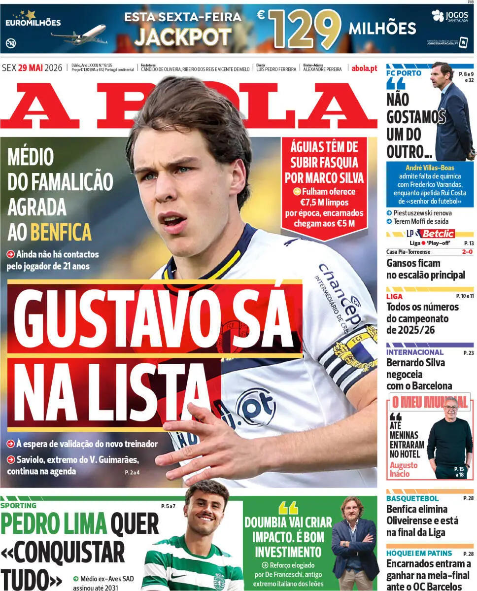 Capa A Bola de 29/05/2026 — FC Porto