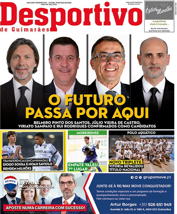 Capa do Jornal “Desportivo de Guimarães” – 19/05/2026