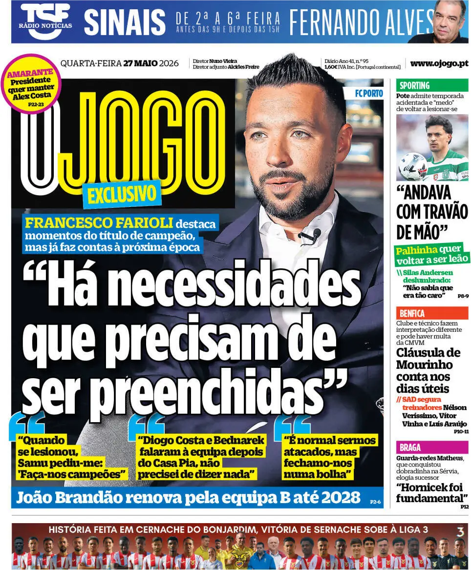 Capa O Jogo de 27/05/2026 — FC Porto
