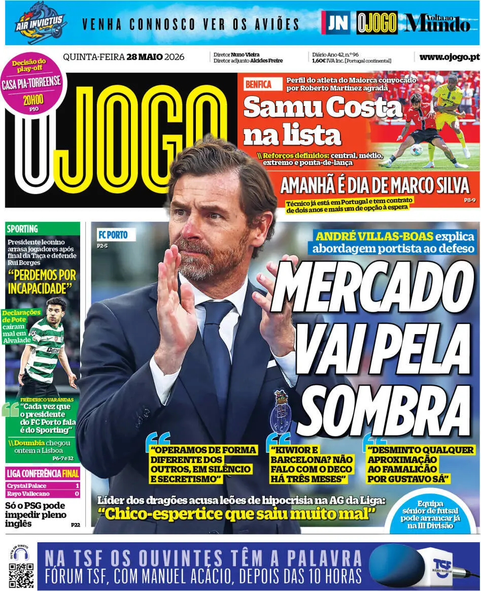 Capa O Jogo de 28/05/2026 — FC Porto