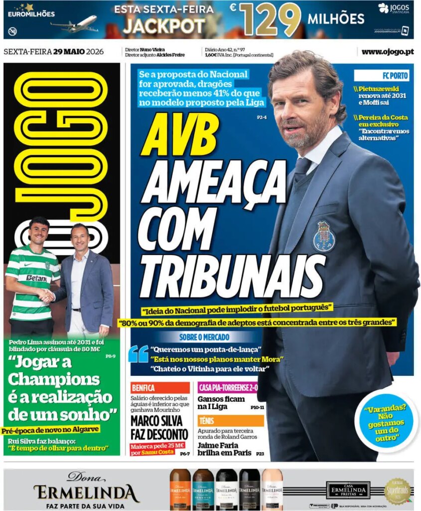 Capa O Jogo de 29 Mai 2026 — FC Porto