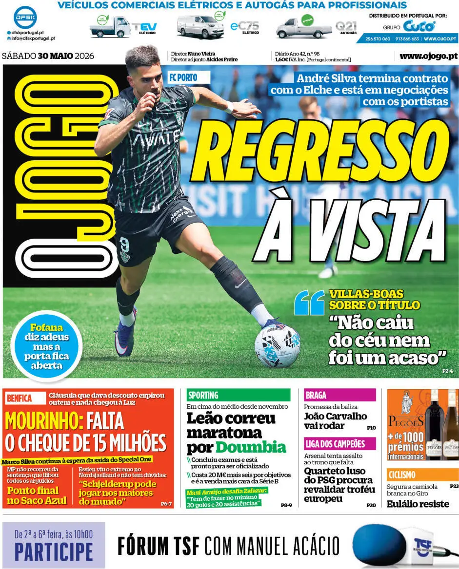 Capa O Jogo de 30/05/2026 — FC Porto
