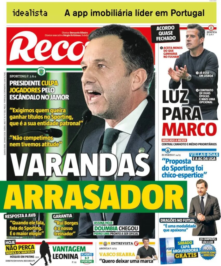 Capa Record de 28 Mai 2026 — FC Porto