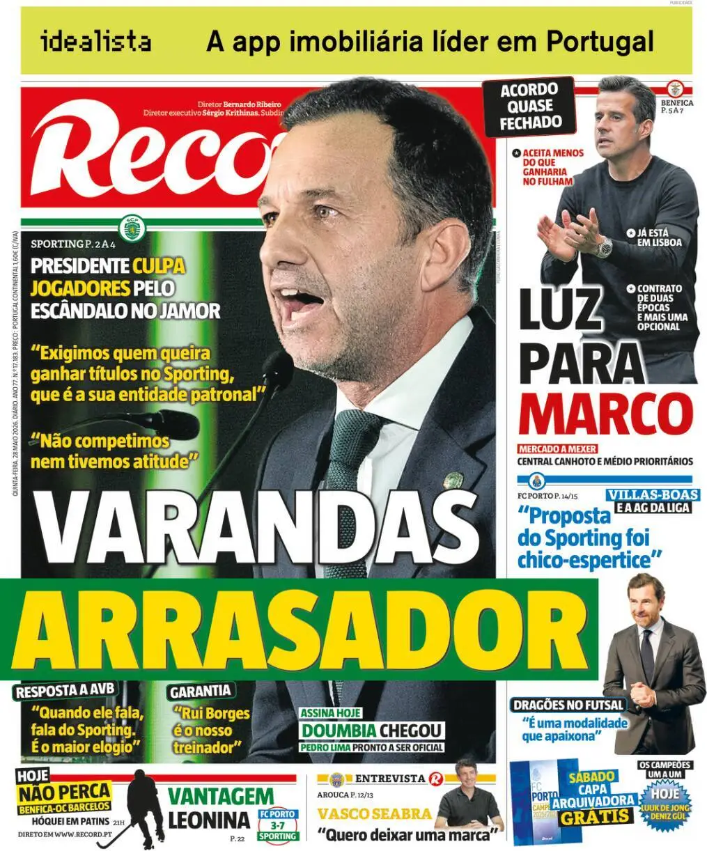 Capa Record de 28/05/2026 — FC Porto