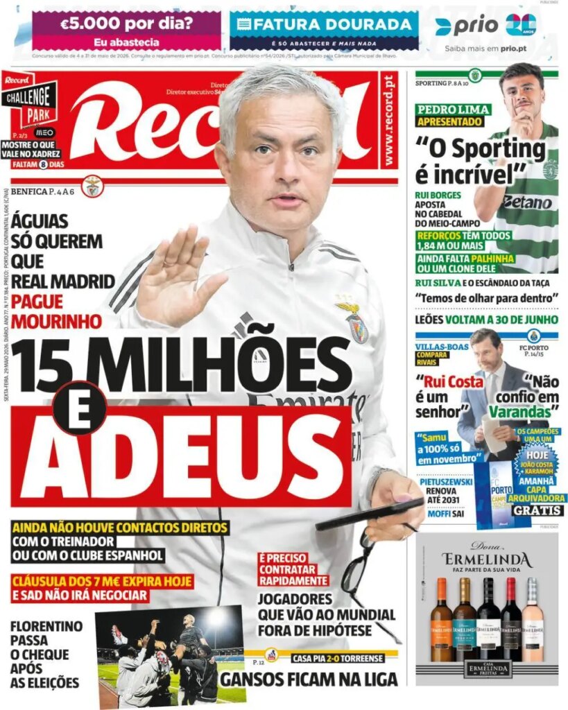 Capa Record de 29 Mai 2026 — FC Porto
