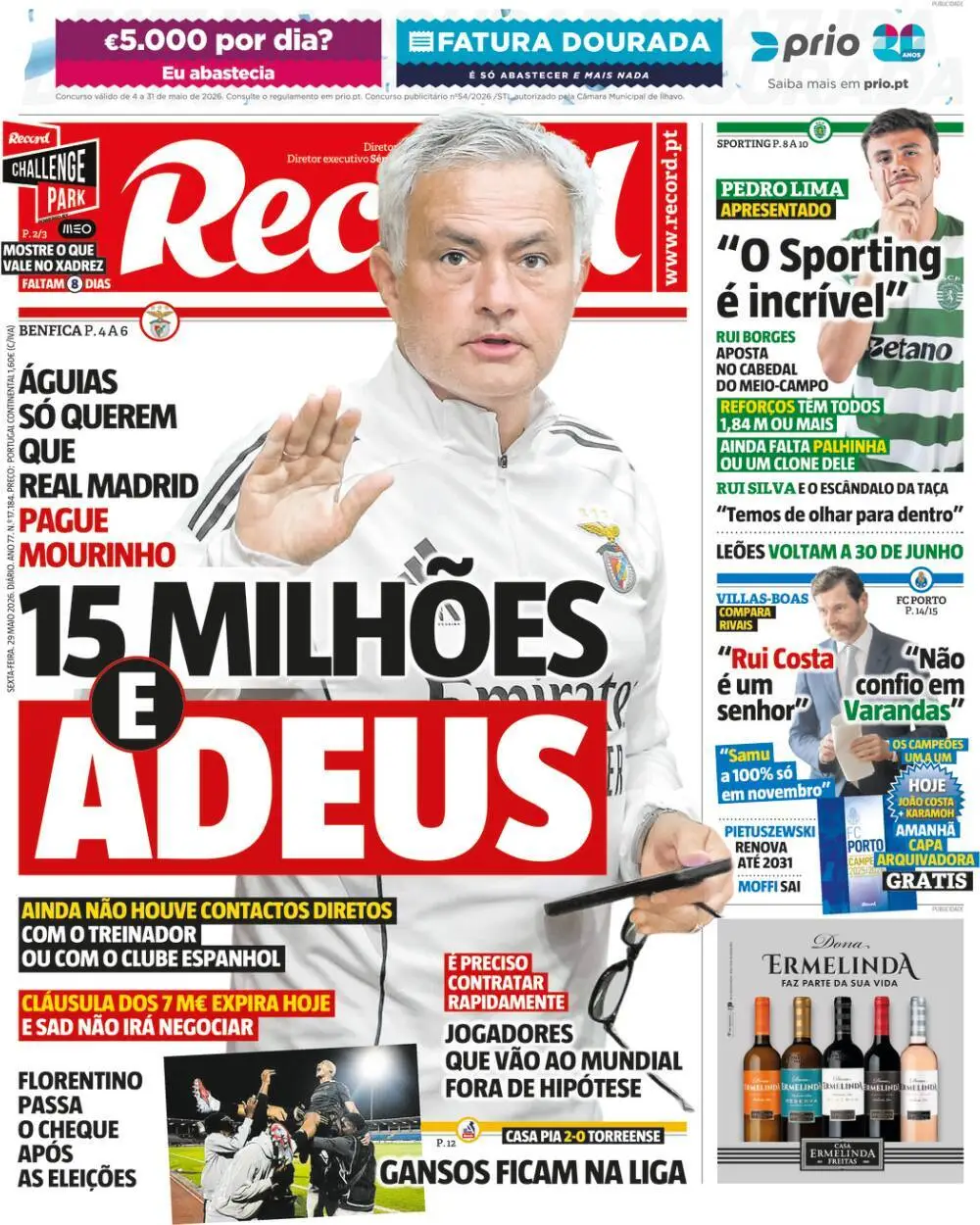 Capa Record de 29/05/2026 — FC Porto
