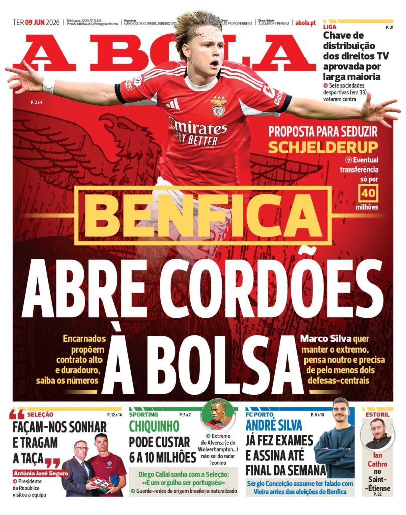 Capa A Bola de 9 Jun 2026 — FC Porto