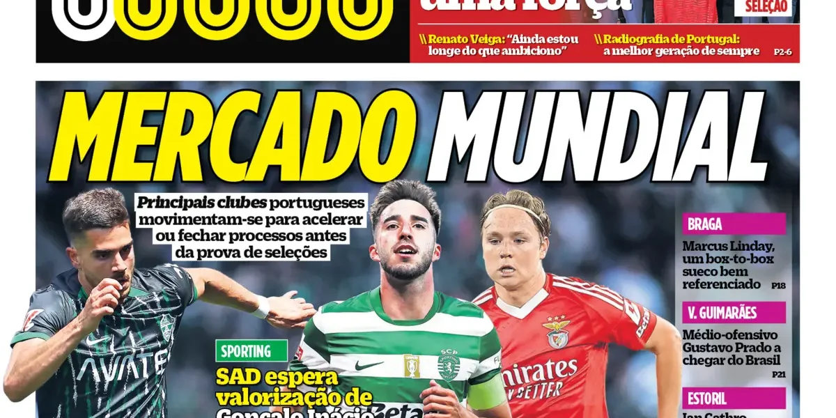 Capa do Jornal “O Jogo” – 09/06/2026
