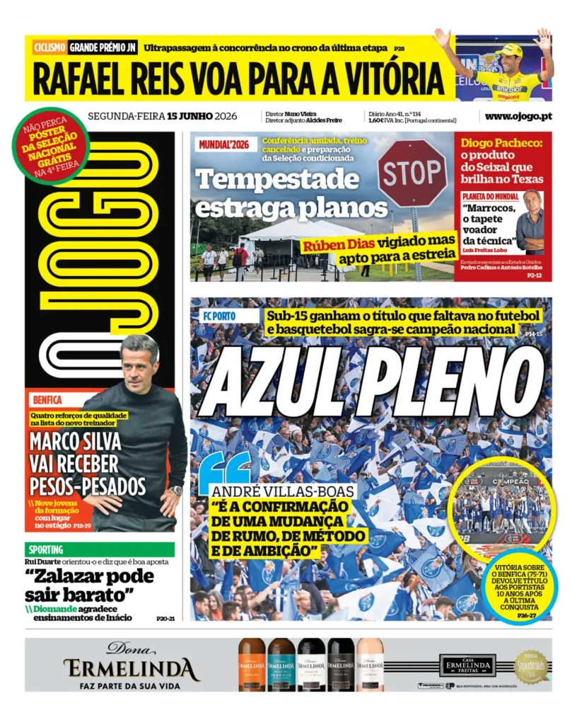 Capa O Jogo de 15 Jun 2026 — FC Porto