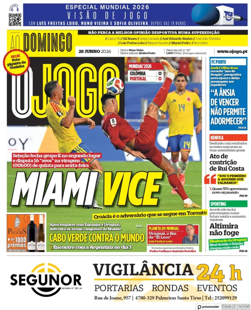 Capa O Jogo de 28 Jun 2026 — FC Porto