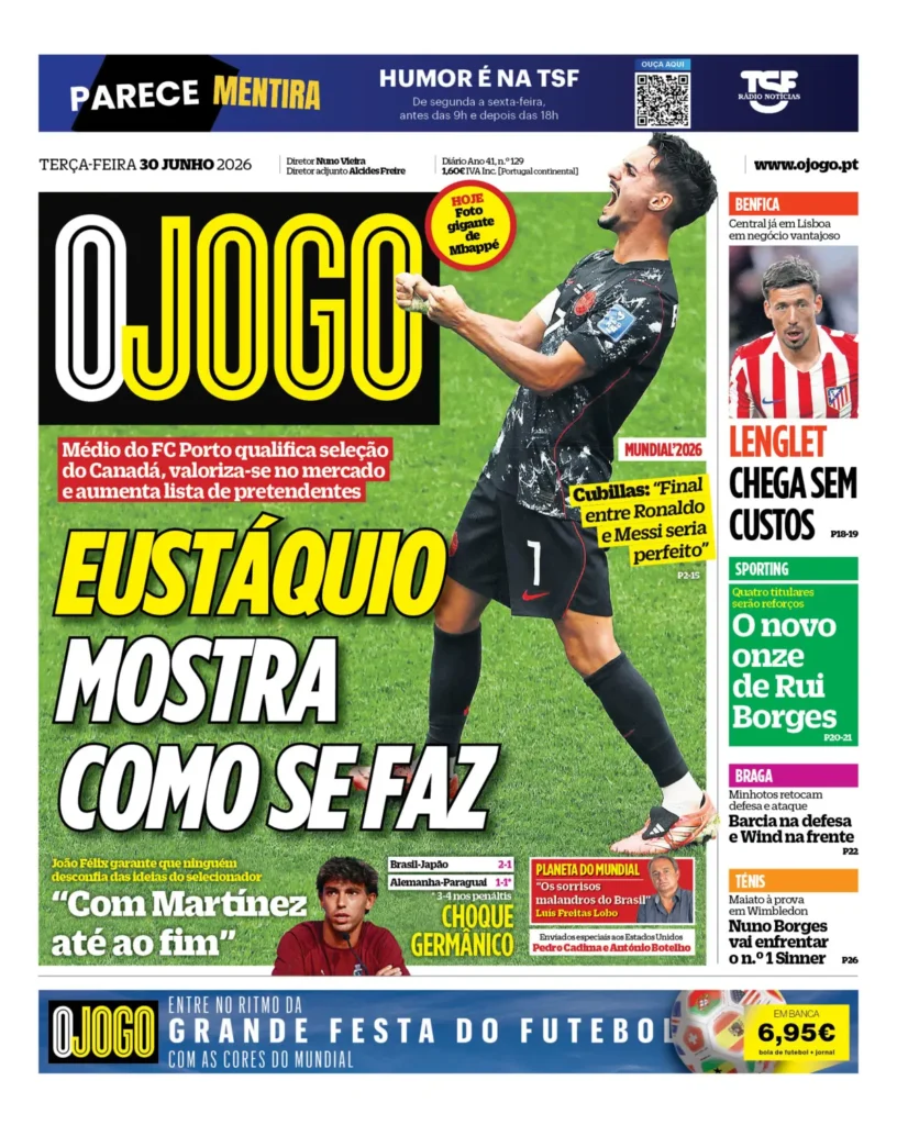 Capa O Jogo de 30 Jun 2026 — FC Porto