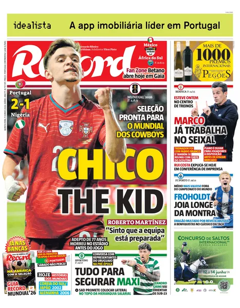 Capa do Jornal “Record” – 11/06/2026