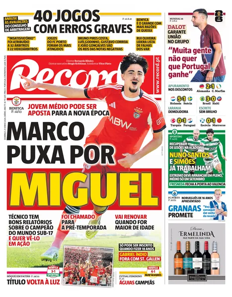 Capa Record de 21/06/2026 — FC Porto