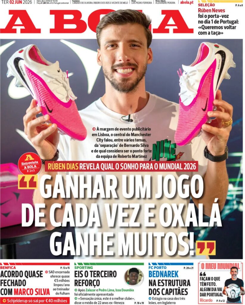 Capa A Bola de 2 Jun 2026 — FC Porto
