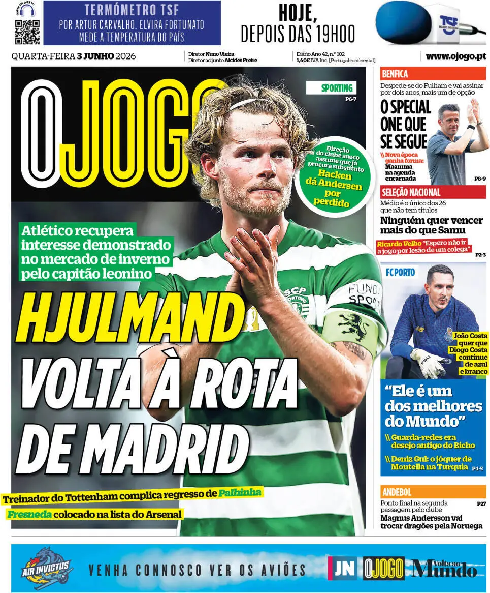 Capa O Jogo de 03/06/2026 — FC Porto