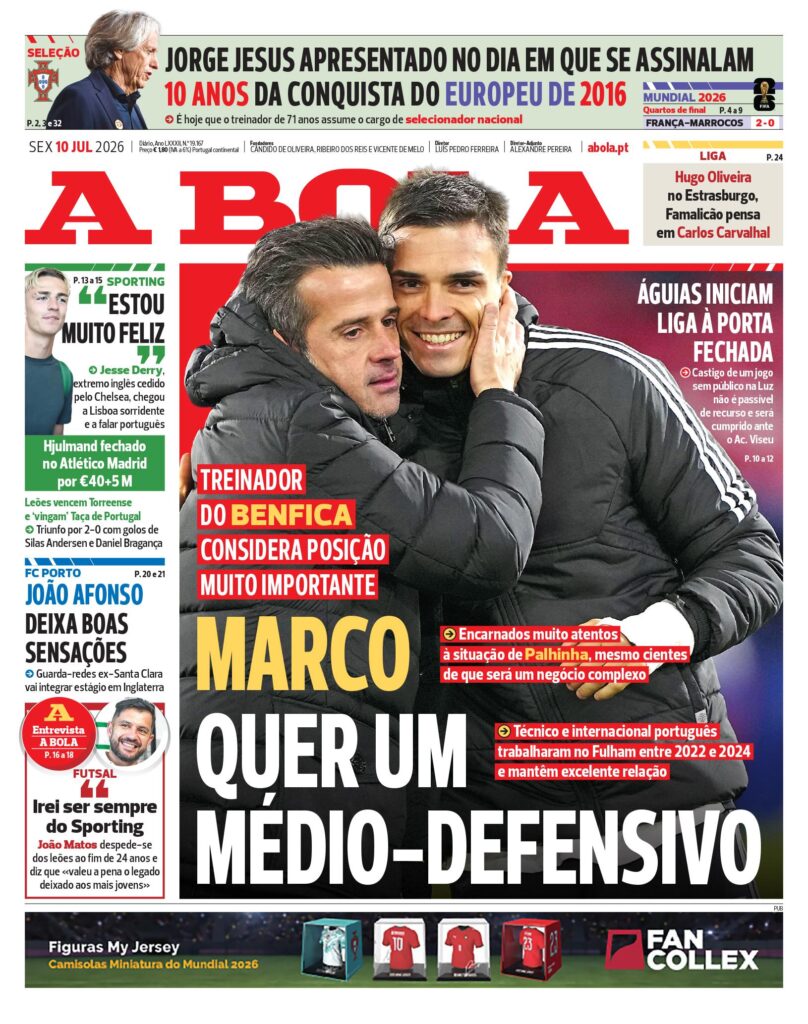 Capa A Bola de 10 Jul 2026 — FC Porto