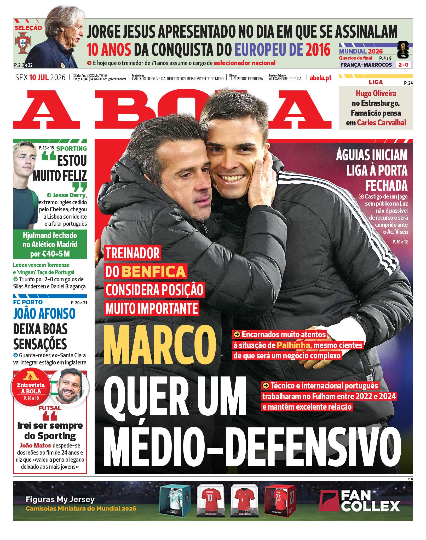Capa A Bola de 10/07/2026 — FC Porto