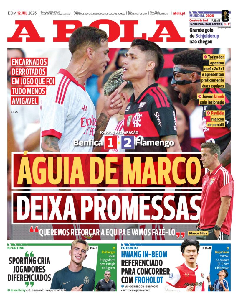 Capa A Bola de 12 Jul 2026 — FC Porto