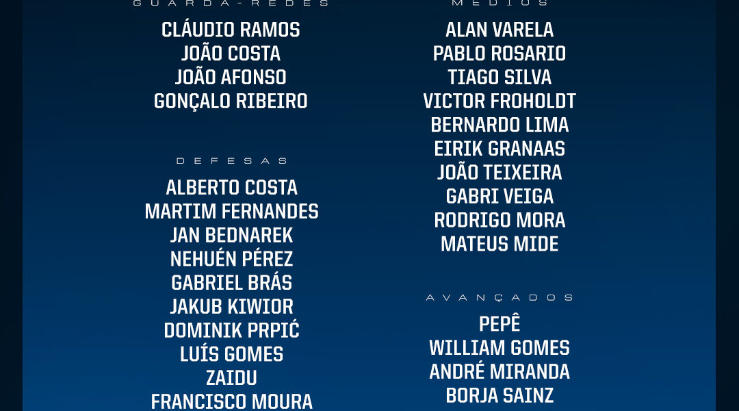 FC Porto Inicia Estágio de Pré-Época em St. George’s Park com Amigável Frente ao Birmingham City