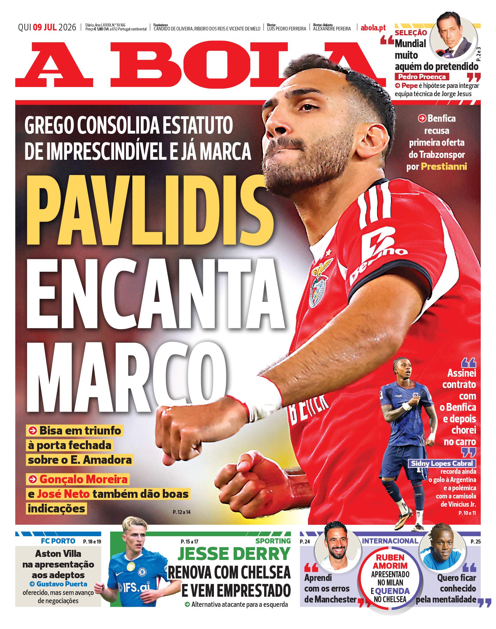Capa A Bola de 08/07/2026 — FC Porto