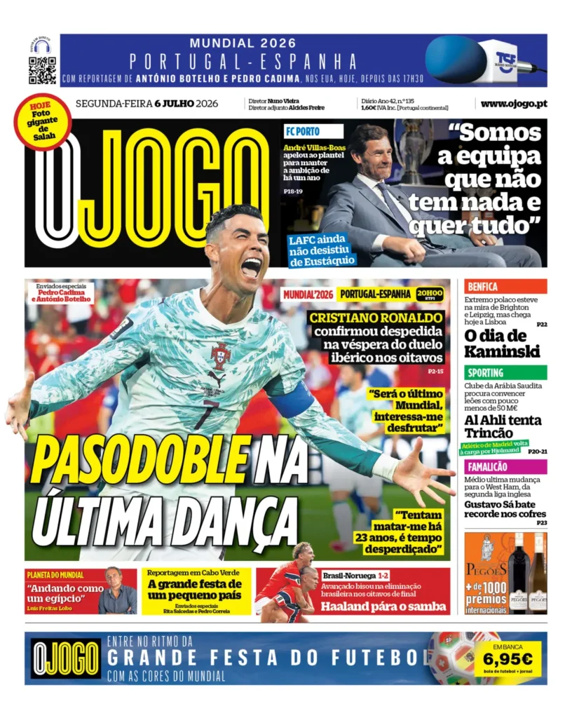 Capa O Jogo de 6 Jul 2026 — FC Porto