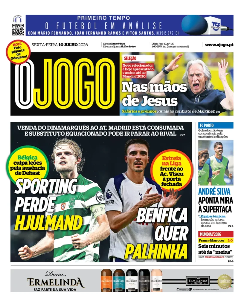 Capa O Jogo de 10 Jul 2026 — FC Porto