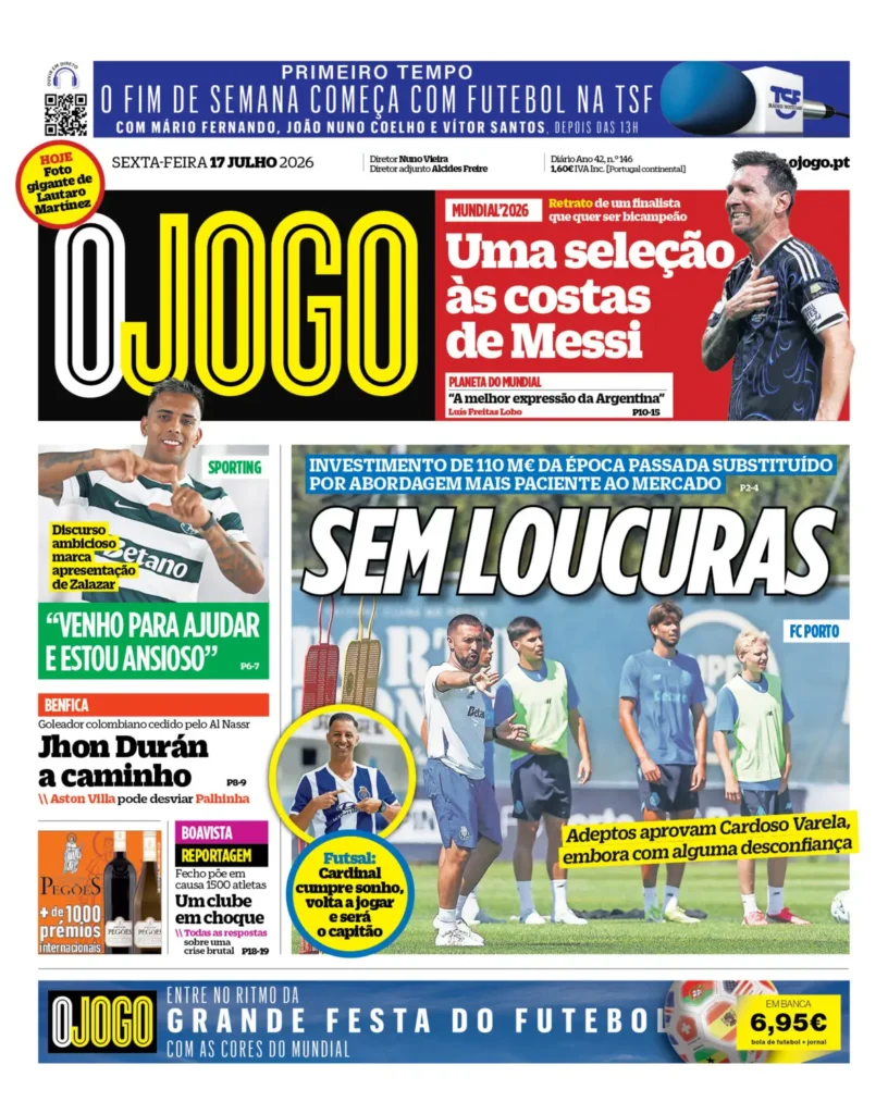 Capa O Jogo de 17 Jul 2026 — FC Porto