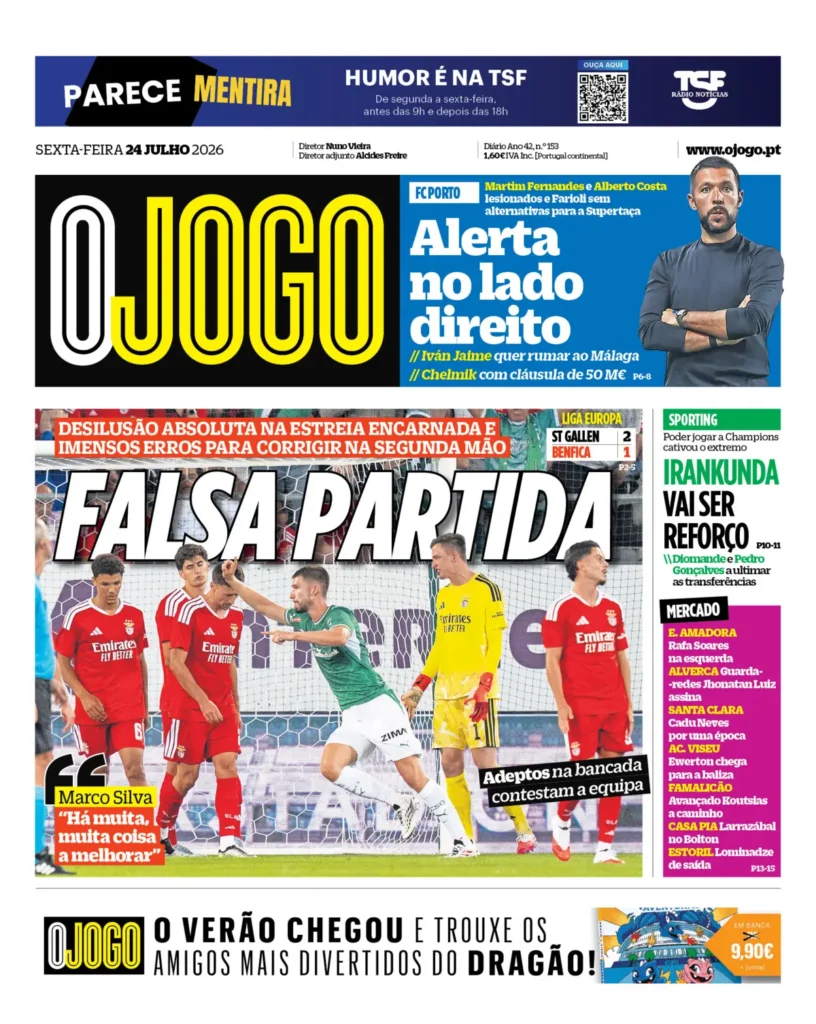 Capa O Jogo de 24 Jul 2026 — FC Porto