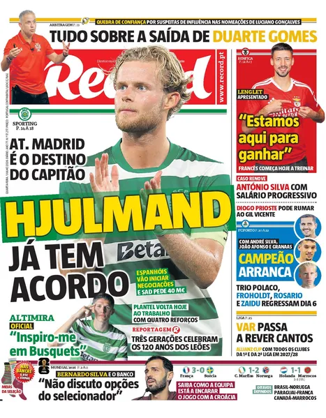 Capa Record de 01/07/2026 — FC Porto