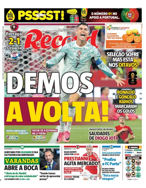 Capa Record de 03/07/2026 — FC Porto