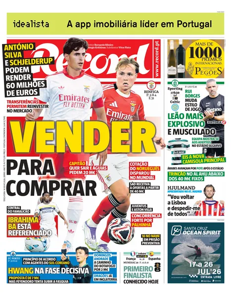 Capa Record de 14/07/2026 — FC Porto