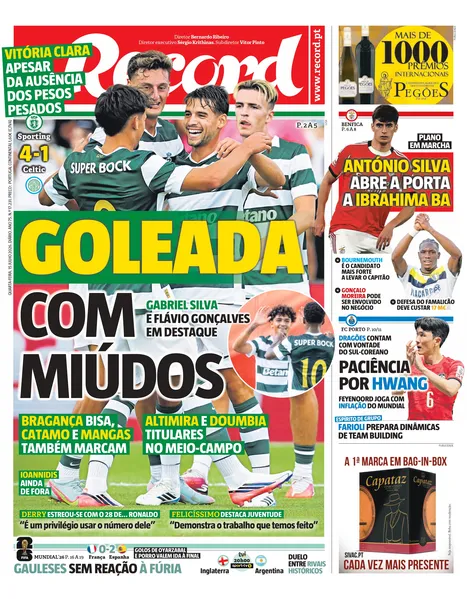 Capa Record de 15/07/2026 — FC Porto