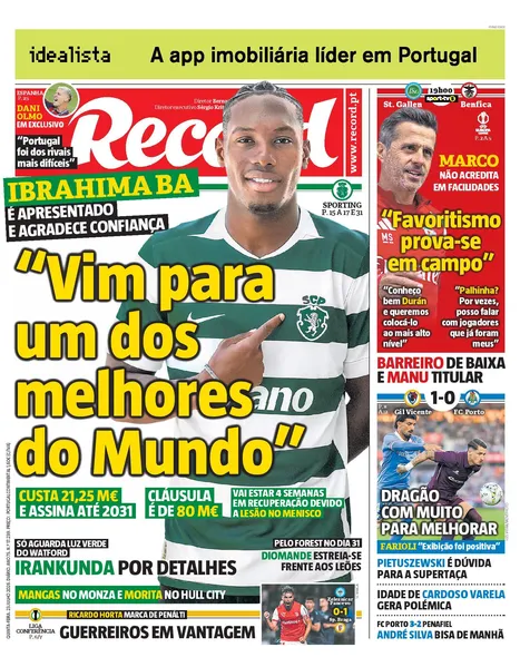 Capa Record de 23/07/2026 — FC Porto