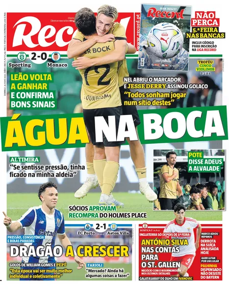 Capa do Jornal “Record” – 26/07/2026