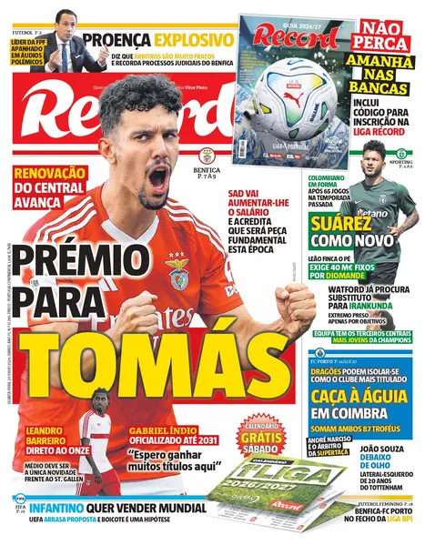 Capa Record de 29/07/2026 — FC Porto