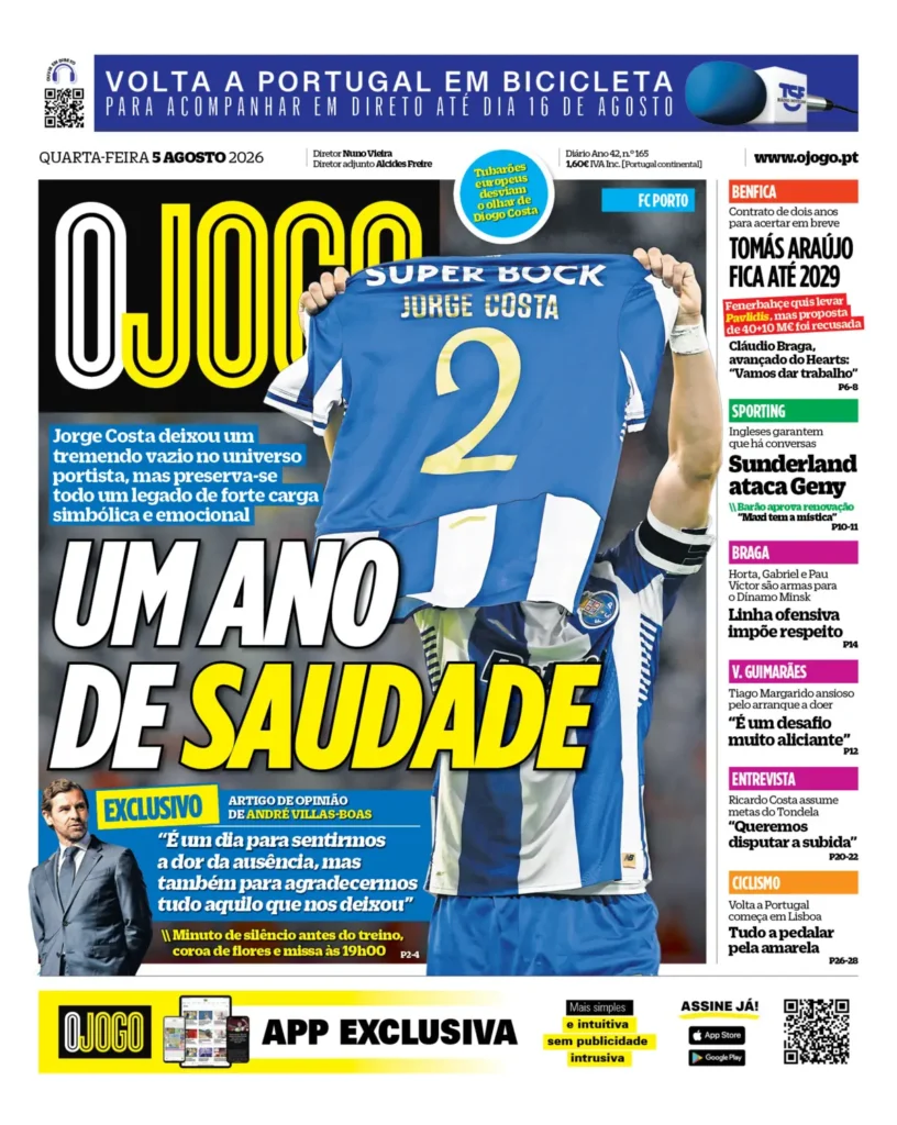 Capa O Jogo de 5 Ago 2026 — FC Porto