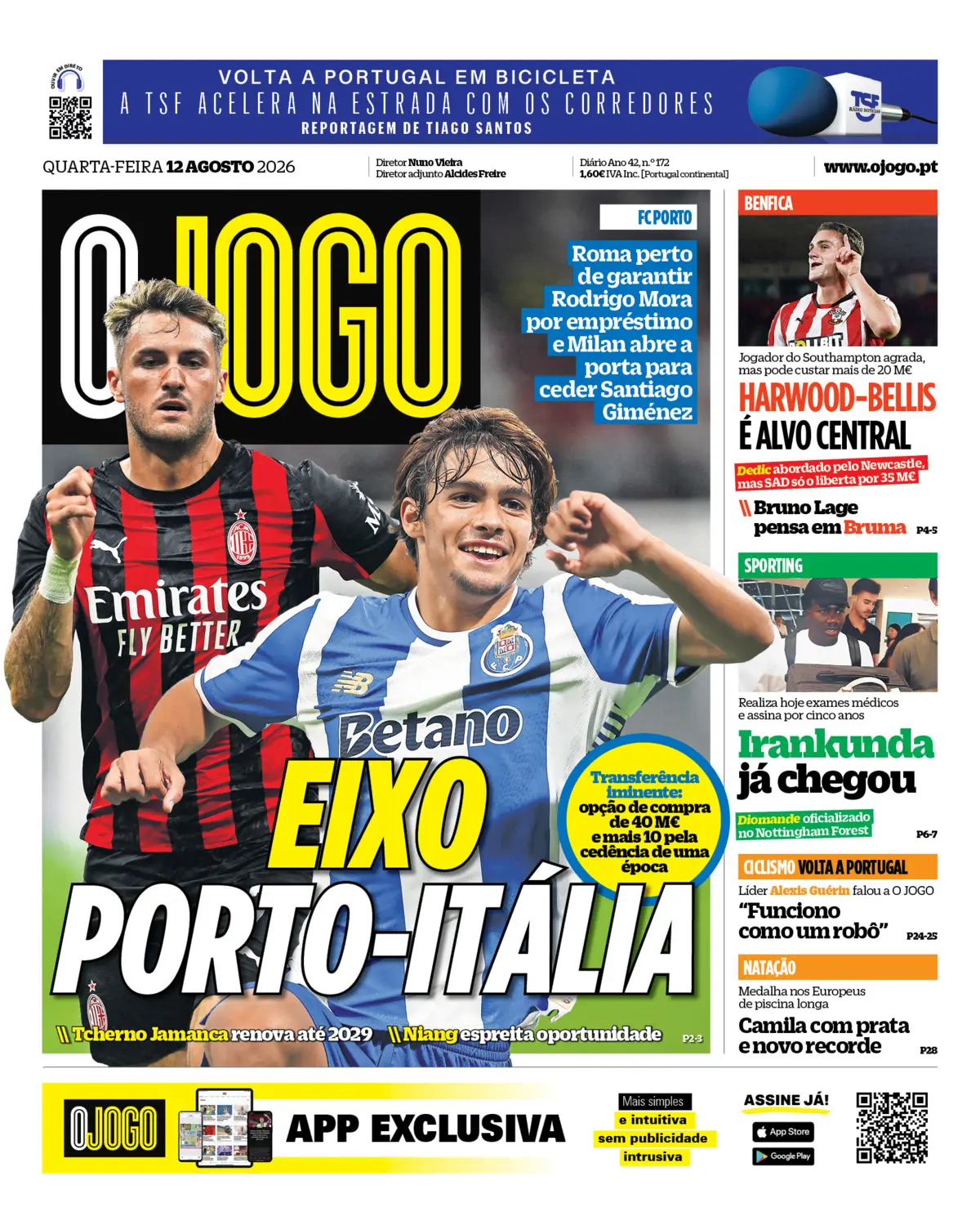 Capa O Jogo de 12/08/2026 — FC Porto