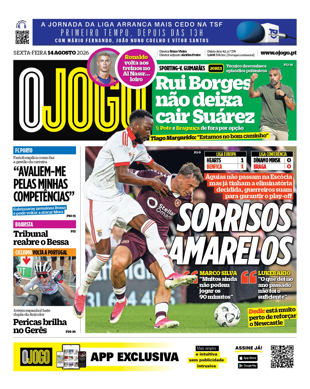 Capa O Jogo de 14/08/2026 — FC Porto