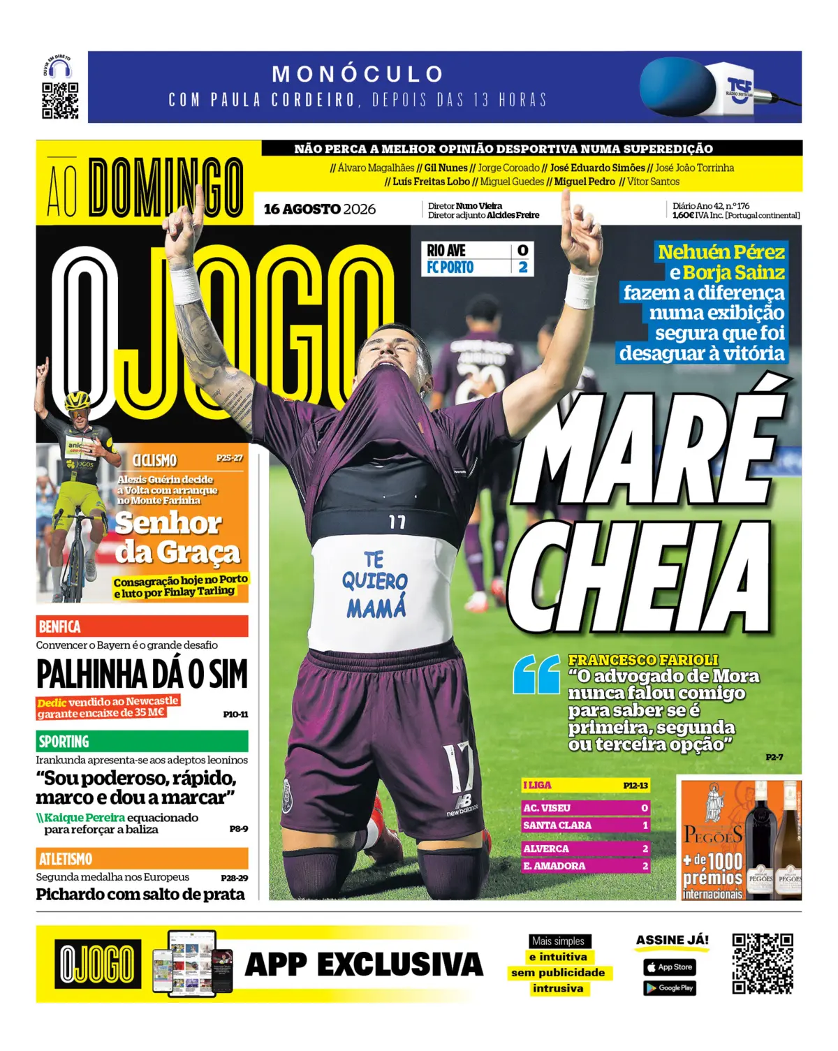 Capa O Jogo de 16/08/2026 — FC Porto