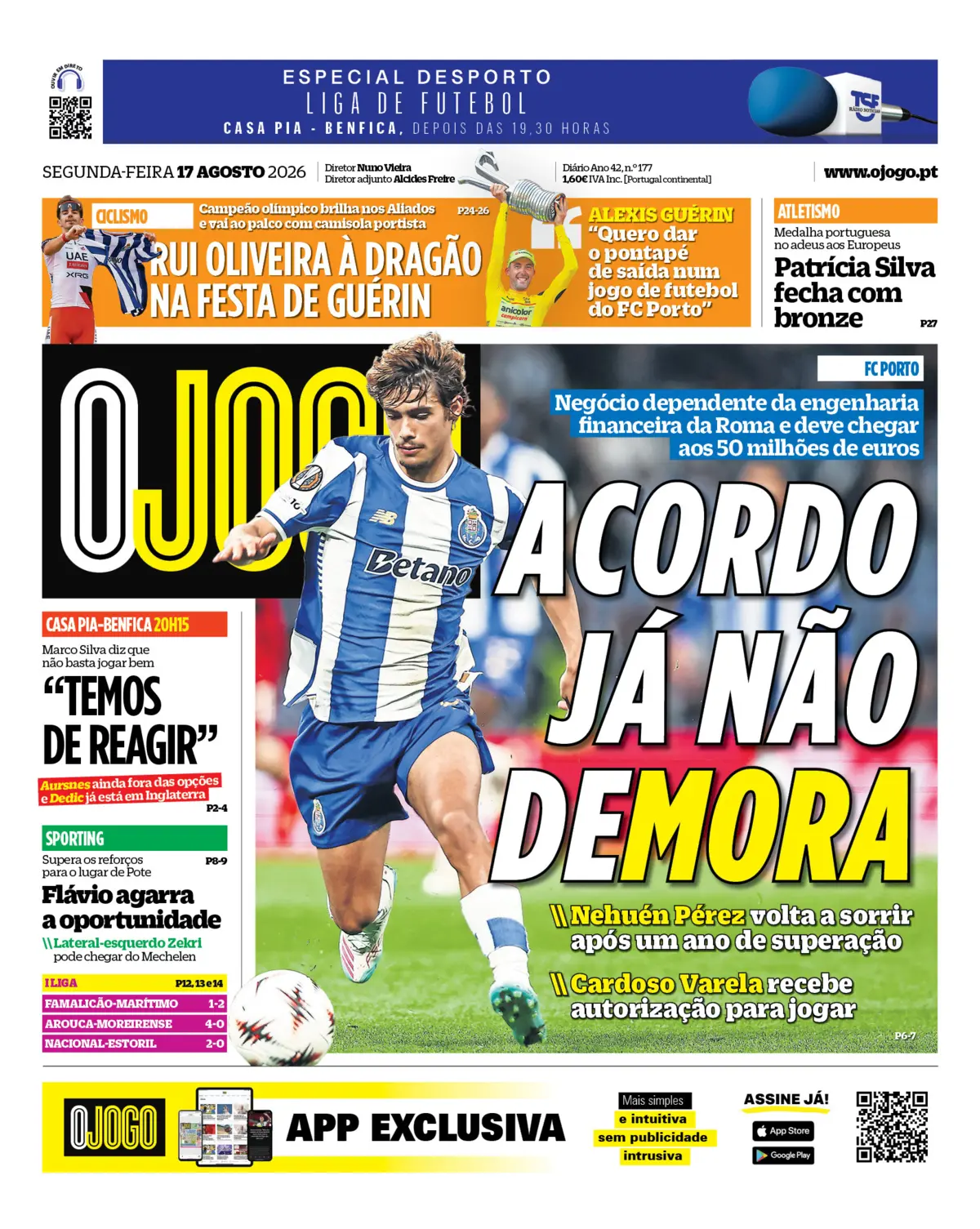 Capa O Jogo de 17/08/2026 — FC Porto