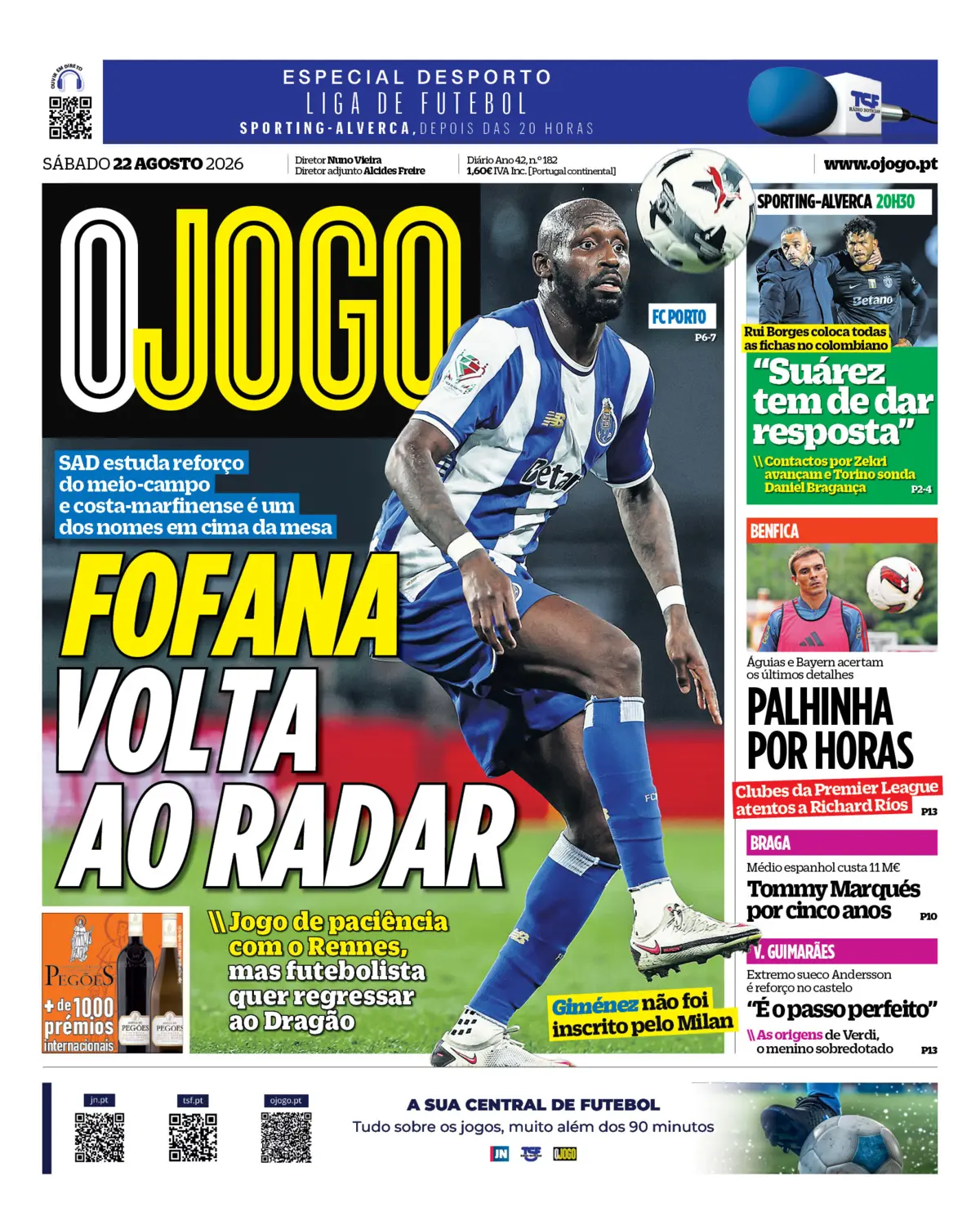 Capa O Jogo de 22/08/2026 — FC Porto