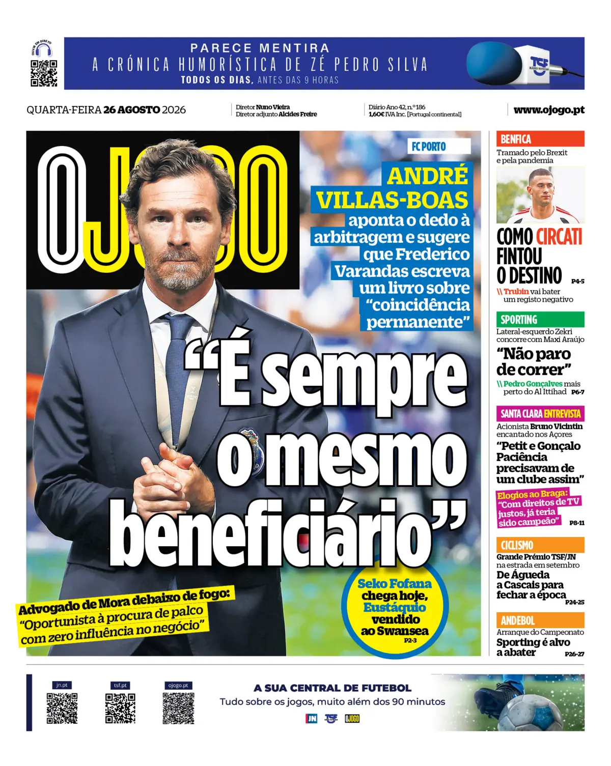 Capa O Jogo de 26/08/2026 — FC Porto