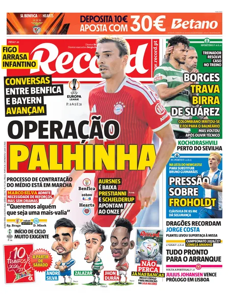 Capa do Jornal “Record” – 06/08/2026