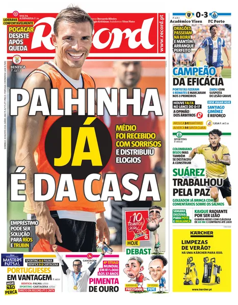 Capa do Jornal “Record” – 31/08/2026