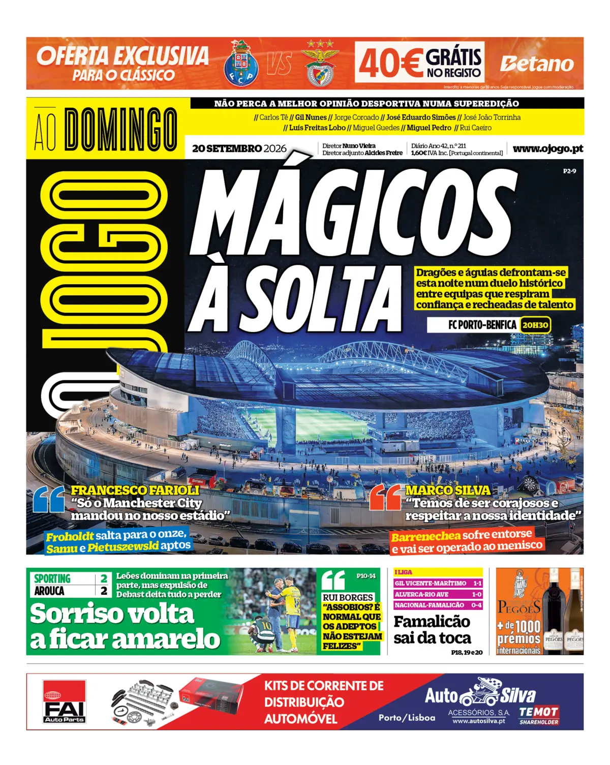 Capa O Jogo de 20/09/2026 — FC Porto