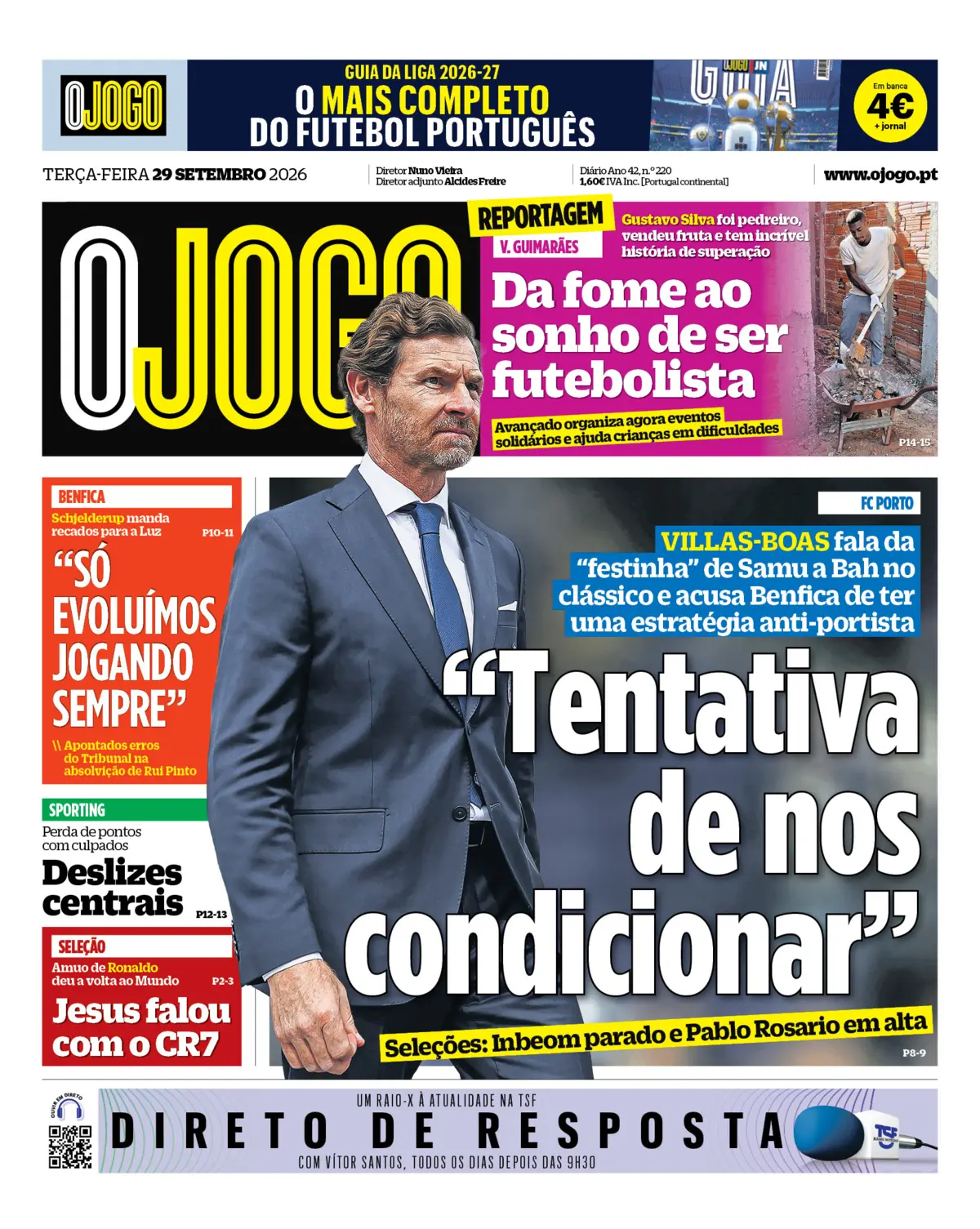 Capa O Jogo de 29/09/2026 — FC Porto